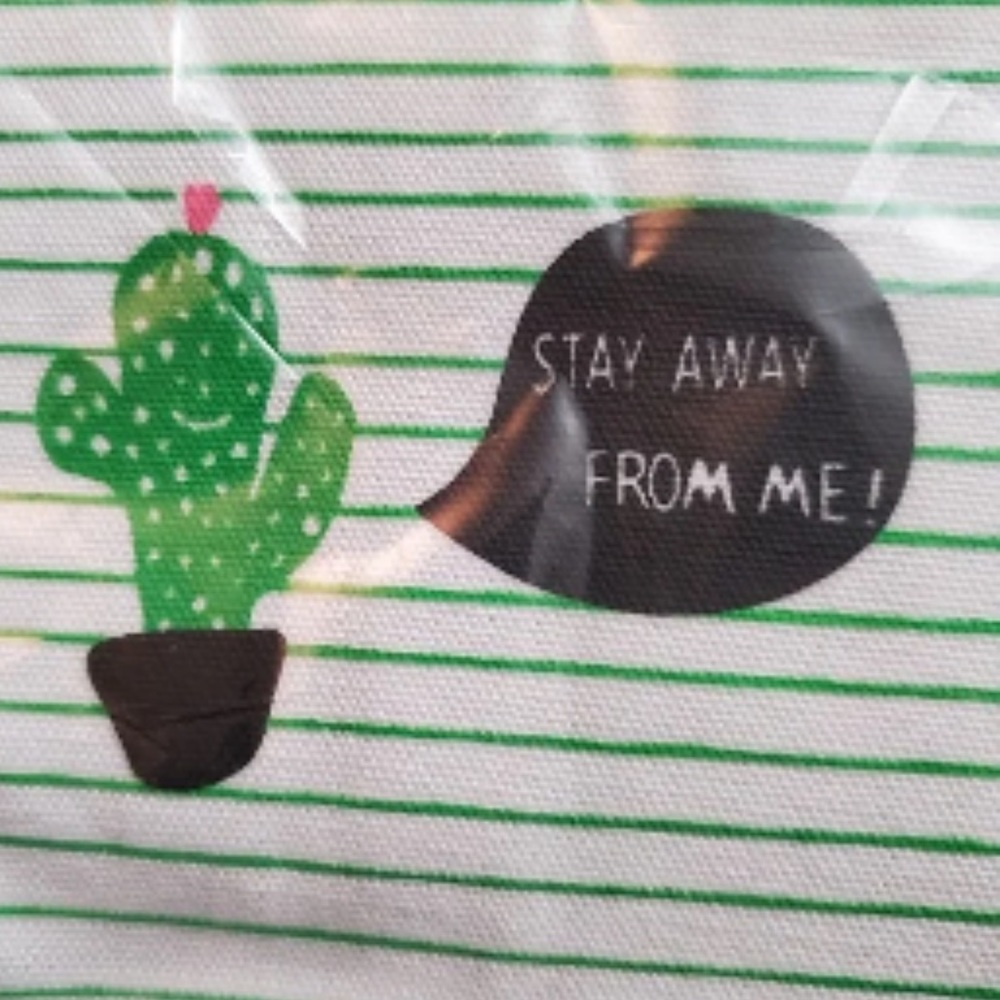 NEW Stay Away From Me Cactus Cosmetic Bag - Picture 2 of 4